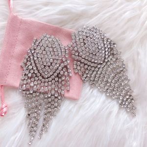 Sexy Rhinestone Silver Flower Chandelier Earrings!